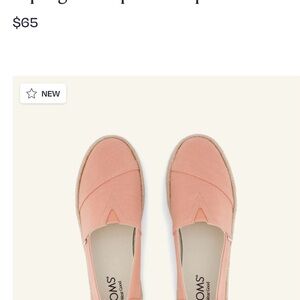 Toms Women's Alpargata Espadrille Slip-On in Coral Pink